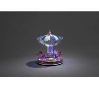 Konstsmide 3443-000 Décor à LED caroussel RVBB LED multicolore alimentation au choix, avec animation, avec chants de Noël, avec