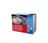 Konstsmide 3621-140 Guirlande d'Eclairage Extérieure 20 Micro LED 24 V Effet Flash Blanc/Câble Noir