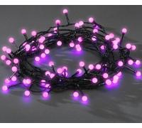 Konstsmide 3691-457 Guirlande Cabochon Globe + 80 Micro LED Violettes + Câble Noir 24 V