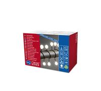 Konstsmide 3696-107 Guirlande d'Eclairage de Cerise Grande Extérieur 80 LEDs 24 V Blanc Chaud Câble Noir