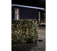 Konstsmide 3729-100 Guirlande d'Eclairage Extérieur sur Pile avec Interrupteur 120 LED Blanc Chaud/Câble Noir