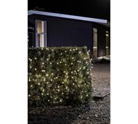 Konstsmide 3730-100 Guirlande d'Eclairage Extérieur sur Pile avec Interrupteur 240 LED Blanc Chaud/Câble Noir