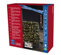 Konstsmide 3731-103 Guirlande d'Eclairage Extérieur sur Pile avec Interrupteur 240 LEDs Blanc Chaud Câble Transparent