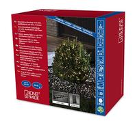 Konstsmide 3735-100 Cluster Guirlande d'Eclairage Extérieur sur Pile 480 Micro LEDs Blanc Chaud Câble Noir