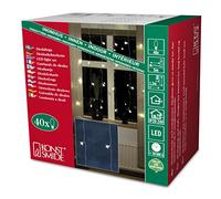 Konstsmide 3755-103 Rideau Lumineux Intérieur avec 40 Étoile en Acrylique 40 LEDs 24 V Blanc Chaud Câble Transparent