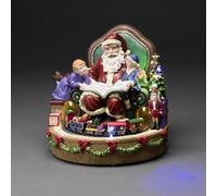 Konstsmide 4215-000 Décor à LED papa Noël RVBB LED multicolore alimentation au choix, avec animation, avec chants de Noël, avec interrupteur