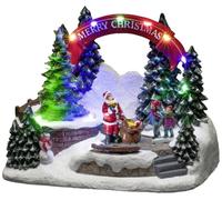 Konstsmide 4244-000 Père-Noël avec enfant multicolore LED multicolore avec interrupteur, avec musique