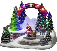 Konstsmide 4244-000 Père-Noël avec enfant multicolore LED multicolore avec interrupteur, avec musique