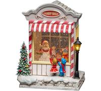 Konstsmide 4369-000 Décor à LED confiserie blanc chaud LED blanc enneigé, rempli deau, minuteur, avec interrupteur