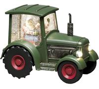 Konstsmide 4385-900 Décor à LED tracteur blanc chaud, multicolore LED vert enneigé, rempli deau, minuteur, avec interrupteur