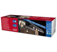 Konstsmide 4442-103 Acrylique Rideau Étoiles + Set de 10 + 60 LED Blanc Chaud + Câble Transparent 24 V