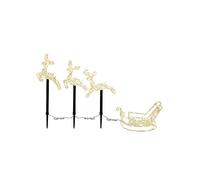 Konstsmide 4447-103 Eclairage Kit de Traîneau avec 3 Rennes Acrylique Blanc