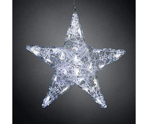 Konstsmide 6102-003 Étoile Acrylique 24 LED Blanc + Câble Transparent 24 V