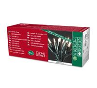 Konstsmide 6303-100 Mini Guirlande 50 LED Blanc Chaud Retro Design + Câble Vert 230 V