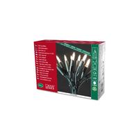 Konstsmide 6304-100 Mini Guirlande 100 LED Blanc Chaud Retro Design + Câble Vert 230 V