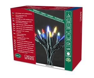 Konstsmide 6310-520 Mini Guirlande d'Eclairage Extérieure 140 LED 24 V Multicolore/Câble Vert