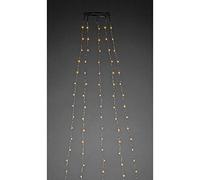 Konstsmide, 6377-890 - Manteau d'arbre à LED avec anneau Ø 11 - Gouttes LED - 5 brins de 36 diodes - Prémonté - 180 diodes ambrées - Transformateur intérieur 14 V - Câble argenté - 180 LED