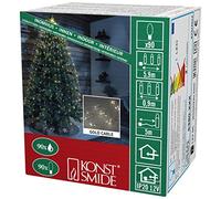 Konstsmide 6380-180 Lamelles Ornées de Gouttes Brins de 9 Diodes, Plastique, 1 W, Blanc, 10 Stränge à 9 LEDs
