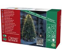 Konstsmide 6392-190 Guirlande lumineuse diamant LED, 24 brins de 20 diodes, 480 diodes blanc chaud, transformateur intérieur 12 V, fil argenté