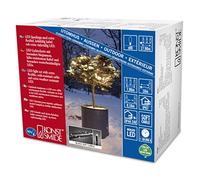 Konstsmide 6611-117 Guirlande d'Eclairage Extérieur 80 Micro LEDs Soudées Étanches 24 V Blanc Chaud Câble Noir Doux