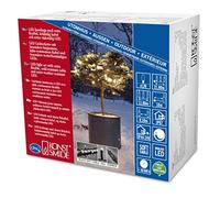 Konstsmide 6622-117 Guirlande d'Eclairage Extérieure avec Variateur 120 Micro LED Soudées Étanches 24 V Blanc Chaud/Câble Noir Doux
