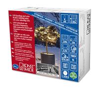 Konstsmide 6630-117 Guirlande d'Eclairage Extérieure 40 Micro LED Soudées Étanches 24 V Blanc Chaud/Câble Noir Doux