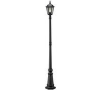 Konstsmide 7233-750 Lampadaire en aluminium laqué Firenze 1 x 100 W, IP43 Noir mat 25 x 25 x 220 cm
