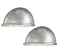 Konstsmide 7325-320 Torino Lot de 2 appliques murales d'extérieur en acier galvanisé Éclairage de maison