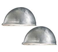 KONSTSMIDE 7326-320 Torino Lot de 2 appliques murales extérieures galvanisées 28 x 13,5 cm