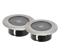 Konstsmide 7626-000 Lot de 2 spots solaires LED au sol en acier inoxydable Ø 11 cm Charge maximale 100 kg