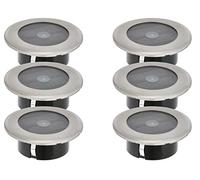KONSTSMIDE 7626-000 Lot de 6 spots solaires LED en acier inoxydable Ø 11 cm Charge maximale par spot 100 kg