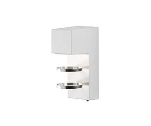 Konstsmide Acerra 7957-250 Applique Murale d'extérieur en Aluminium avec lentille Acrylique IP54 Blanc Mat 5 W