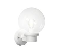 Konstsmide Applique murale d'extérieur LED moderne avec grande boule en verre, blanc