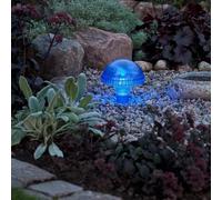 Konstsmide Assisi Pilz Lampe Solaire LED Bleue Deko Extérieur IP44