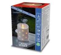 Konstsmide Bougie à LED, avec minuterie 8 h, 1 diodes blanc chaud, à piles, extérieur (IP44), 1848-100