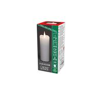 Konstsmide Bougies à piles fines - Lumière vivante 3D - Bougie à piles vacillante - Cire véritable - Minuteur de 4 ou 8 heures - 12,7 x 5 cm - Blanc chaud