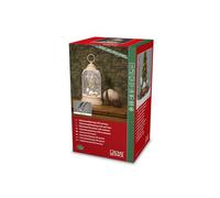 Konstsmide Boule à neige LED pour décoration de Noël, marché de Noël, remplie d'eau, avec minuterie de 5 heures, fonctionne avec piles et USB, pour l'intérieur, 3 x C 1,5 V (non incluses), blanc