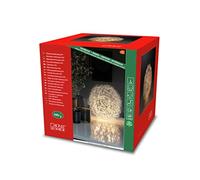 Konstsmide Boule de fil à LED, 160 diodes blanc chaud, 4,5 V, intérieur, Câble transparent - 3515-303