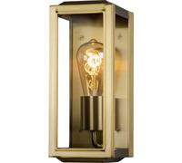 Konstsmide Carpi 7348-800 Applique murale d'extérieur | Acier/Verre transparent | E27 | Laiton | 12,5 cm (L) / 15 cm (l) / 30 cm (H)