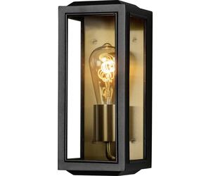 Konstsmide Carpi schwarz/messing 7348-758 Applique extérieure E27 noir, laiton