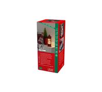 Konstsmide Christmas Decorations 4268-550 Boule à Neige à LED avec minuterie 5 Heures Fonctionne avec 3 Piles AA 1,5 V (Non incluses) Lanterne de Noël 1 diode Blanc Chaud Taille Unique