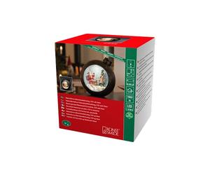 Konstsmide Christmas LED Snow Globe Lantern with Santa Scene, Water Filled/for Indoor Use (IP20) / Battery Operated: 3xAA 1.5V (excl.) / Christmas Lantern 1 Warm White Diodes