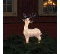 Konstsmide Christmas Renne l: 19 H: 31,5 cm, à piles, LED, 6224-103,