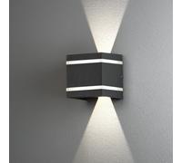 Konstsmide Cremona Applique murale à 2 sources lumineuses, éclairage avant, faisceau orientable, LED, 7870-370,