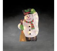 Konstsmide Décoration de fenêtre LED - Bonhomme de neige - 20 diodes blanc chaud - 230 V - Pour intérieur - Câble blanc - 2851-010