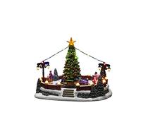 Konstsmide Décorations de Noël Scène LED, avec Musique, Fonctionne à Piles ou USB, intérieur, câble Noir, polyrésine PVC, résine, Multicolore