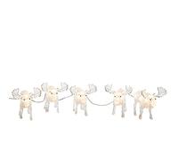 Konstsmide Élan à LED en acrylique, lot de 5, 40 diodes blanc chaud, 24 V, extérieur (IP44), câble blanc - 6241-103