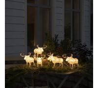 Konstsmide Elch Lot de 5 élans LED, 6241-103,