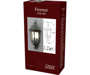 Konstsmide Firenze 7230-600 Applique extérieure avec détecteur de mouvement E27 100 W vert