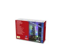 Konstsmide Guirlande d'arbre LED « One String » - 25 diodes colorées - 4,5 V - Extérieur (IP44) - 3,6 W - Câble vert - 1157-500